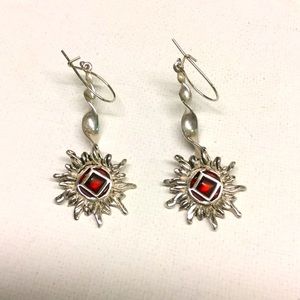 Sterling Silver dangle twist earrings